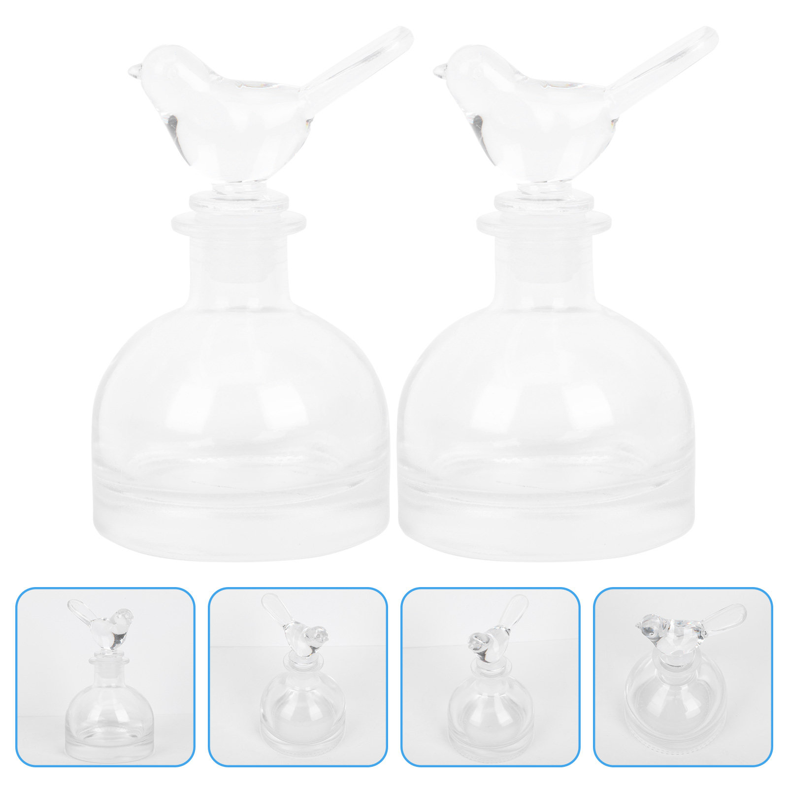 Home Fragrances - 2 szt. Szklane butelki na perfumy,