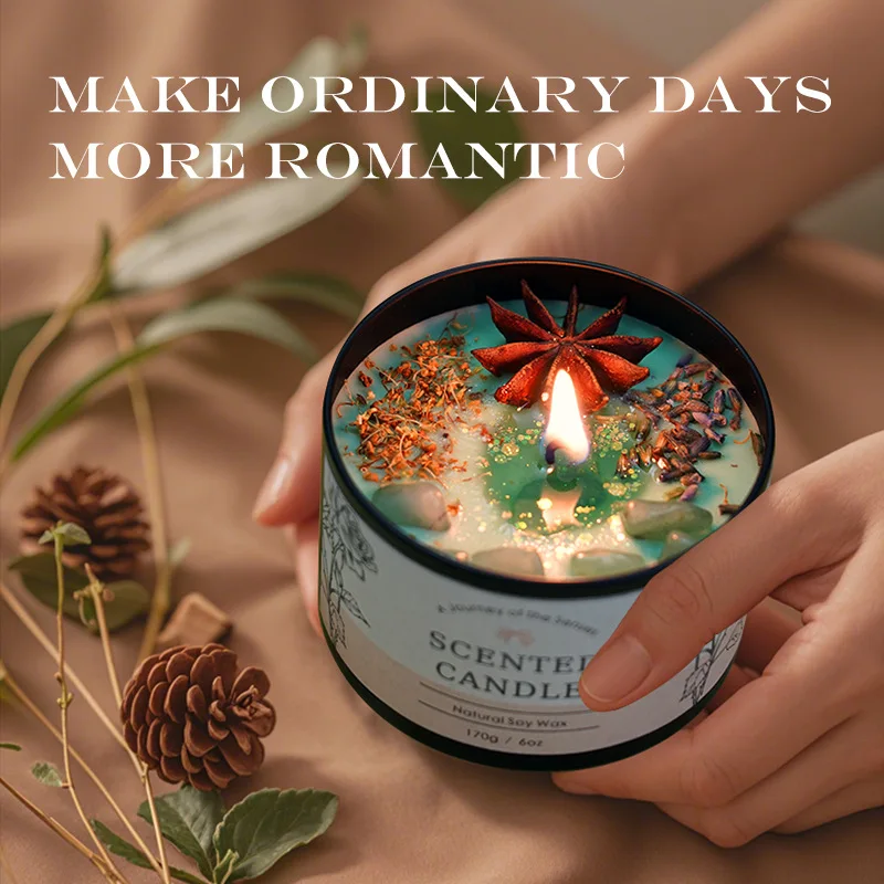 Home Fragrances - Kreatywna kryształowa świeca aromaterapeutyczna 6OZ -