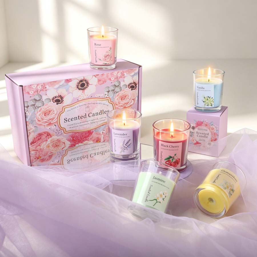Home Fragrances - Zestaw prezentowy z aromaterapeutycznymi świecami zapachowymi